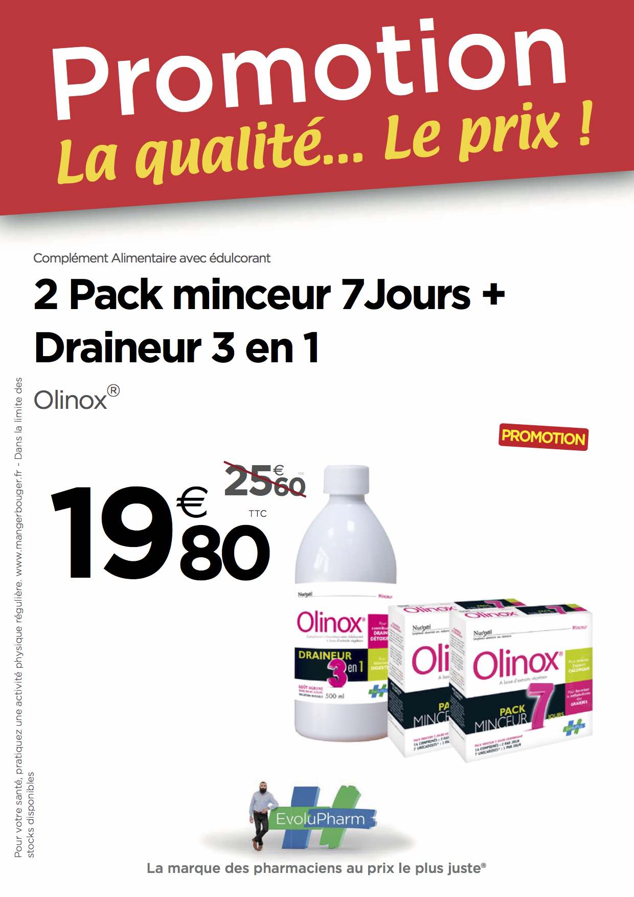 maigrir megrir minceur pharmacie parapharmacie evolupharm olinox compiegne pas chere moins chere petit prix perdre du poid rapidement efficace marche vraiment bruleur de graisse bourle